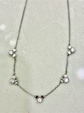 Kendra Scott Silver-tone Crystal Mickey Accent Necklace